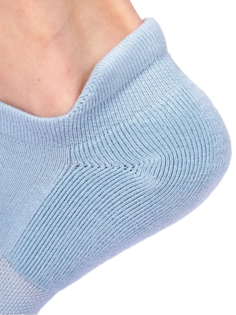 Outdoor Voices Tab Back No Show Women's Sock 4-Pack - Lt Blue, White, Gray, Navy